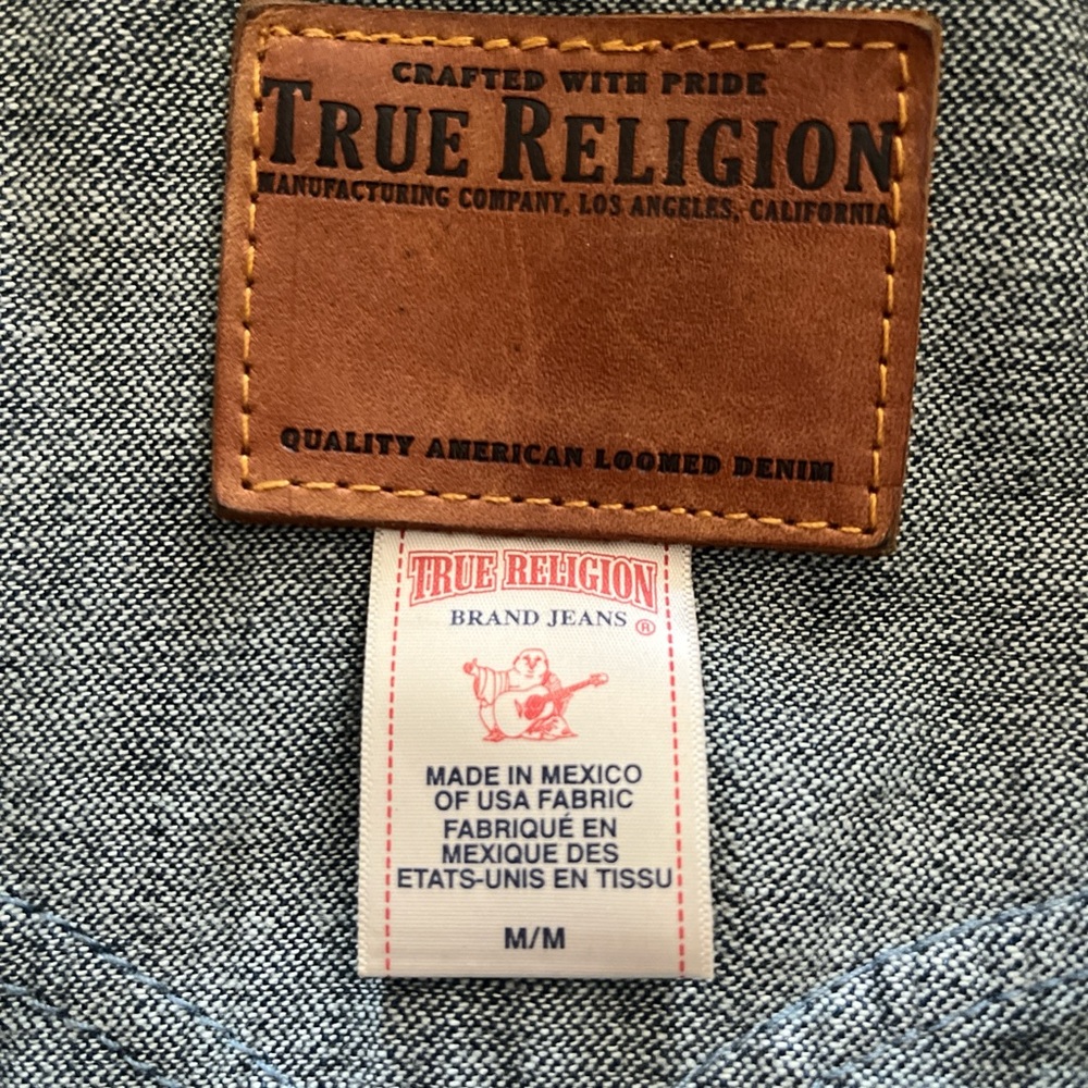 True Religion Distressed Denim Jacket - Picture 7 of 8